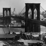 Reopening of the Brooklyn Bridge after four years of partial shutdown during which major repairs were made. May 1954